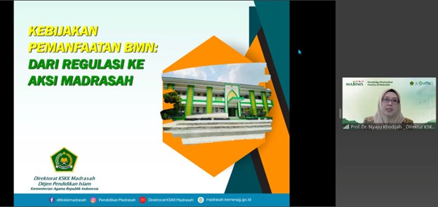 Lewat Zoom, Kepala MTsN 9 Bantul Antusias Ikuti Transformasi Penatausahaan BMN